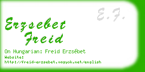 erzsebet freid business card